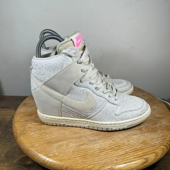 Nike Dunk Sky Hi Light Orewood Brown Sail Wedge Women's‎ Size 7 Shoes 644410-100