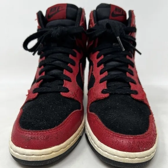 Nike Dunk Sky Hi Women's Size 8 Hidden Wedge Heels Black Red Shoes 528899-016