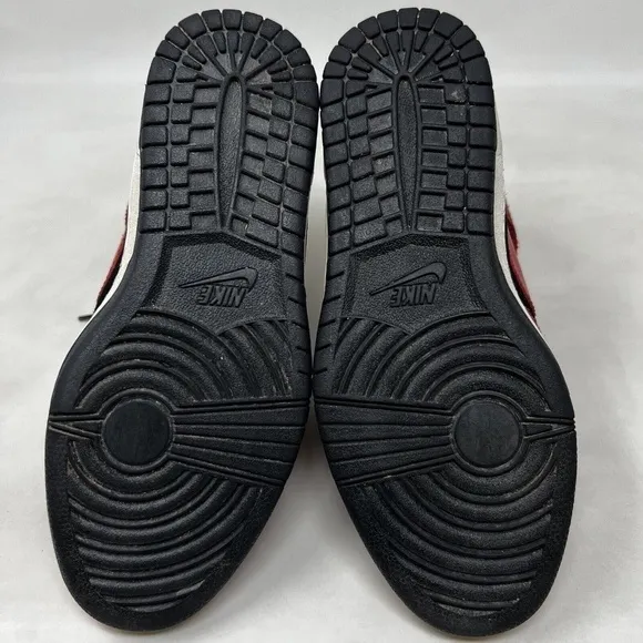 Nike Dunk Sky Hi Women's Size 8 Hidden Wedge Heels Black Red Shoes 528899-016