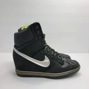 Nike Dunk Sky High Black Hidden Wedge Sneaker 2014 Women's 684954-001 US Size 12