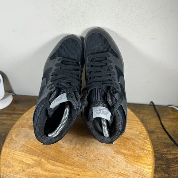 Nike Dunk Sky High Hidden Wedge Black Metallic Shoes Women's Size 9 CZ4149-400