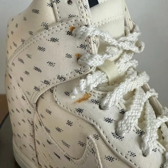 Nike Dunk Sky High Wedge Print 'Sail' Women Sneakers - Size 7.5