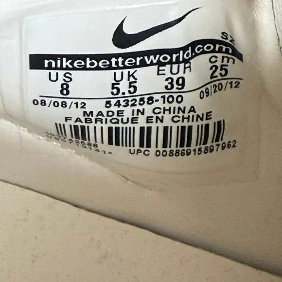 Nike Dunk Sky High Wedge Print 'Sail' Women Sneakers - Size 7.5