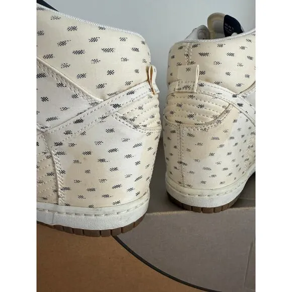 Nike Dunk Sky High Wedge Print 'Sail' Women Sneakers - Size 7.5