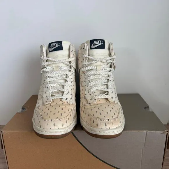 Nike Dunk Sky High Wedge Print 'Sail' Women Sneakers - Size 7.5