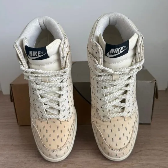 Nike Dunk Sky High Wedge Print 'Sail' Women Sneakers - Size 7.5