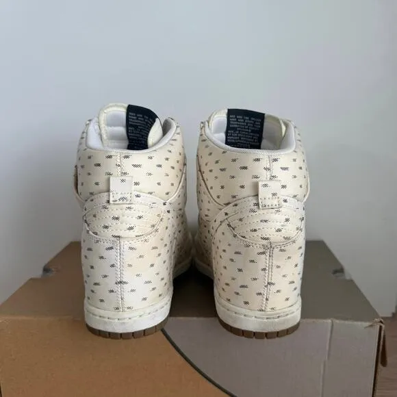 Nike Dunk Sky High Wedge Print 'Sail' Women Sneakers - Size 7.5
