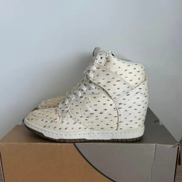 Nike Dunk Sky High Wedge Print 'Sail' Women Sneakers - Size 7.5