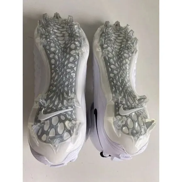 Nike Force Savage Pro 2 Triple White Football Cleats AH4000-100 Men's Size 13.5