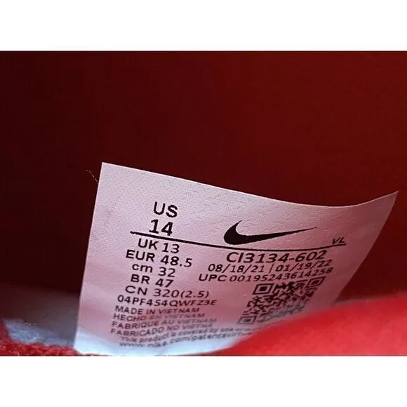 Nike Force Zoom Mike Trout 7 Baseball Cleats Red White CI3134-602 Men Size 14
