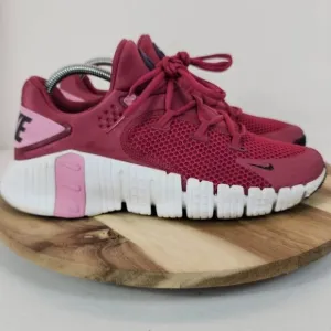 Nike Free Metcon 4 Women's Size 9.5 Beet Root (Maroon) Pink and White
