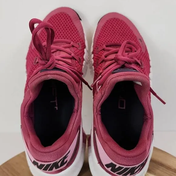 Nike Free Metcon 4 Women's Size 9.5 Beet Root (Maroon) Pink and White