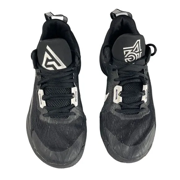Nike Giannis Immortality 2 Black Holographic Swoosh 2022 Mens Size 8 Womens 9.5