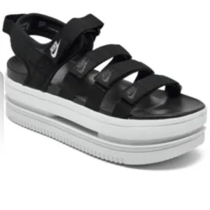 Nike Icon Classic Black Platform strappy Sandals Size 11