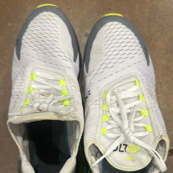 Nike Kids Air Max 270 White and Gray Shoes