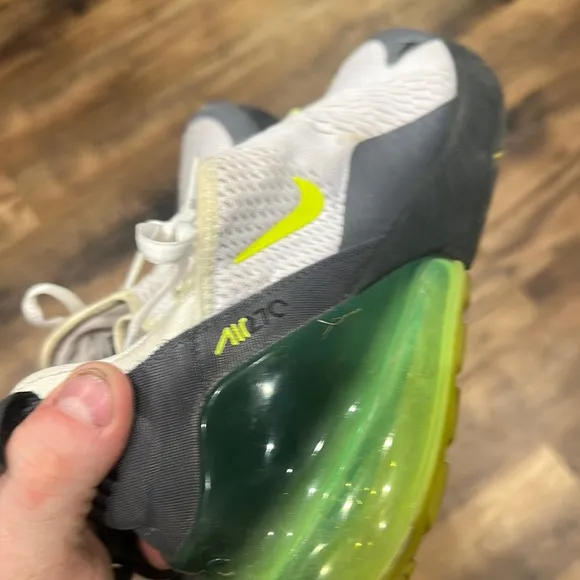 Nike Kids Air Max 270 White and Gray Shoes