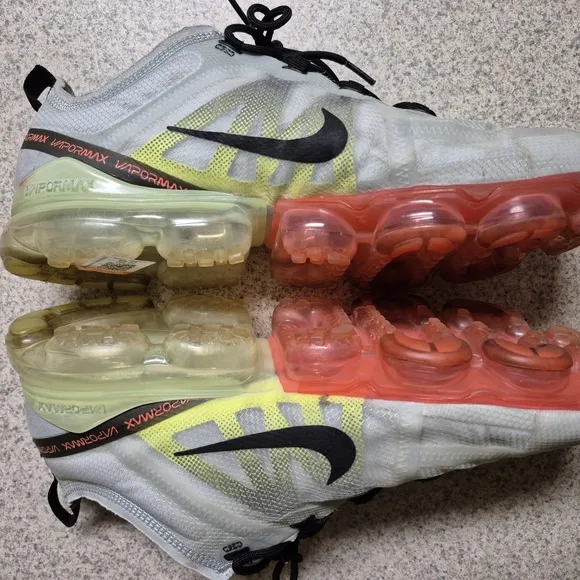 Nike Kids VaporMax Shoes - White and Orange