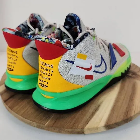 Nike Kyrie 7 'Visions' Basketball Shoes Multi-Color Men's Size 9.5 (DC9122-001)