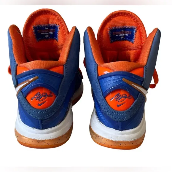 Nike LEBRON VIII QS - Varsity Royal/White/Orange Blaze - Men's 8 #43