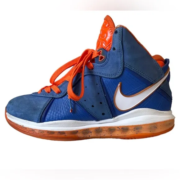 Nike LEBRON VIII QS - Varsity Royal/White/Orange Blaze - Men's 8 #43