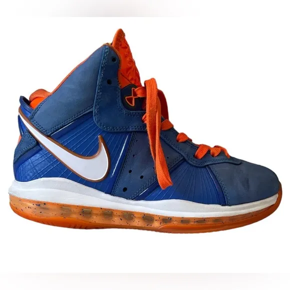 Nike LEBRON VIII QS - Varsity Royal/White/Orange Blaze - Men's 8 #43