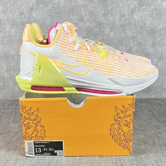 Nike Lebron Witness VI 6 Melon Easter Basketball Shoes CZ4052-101 Men's Size 13