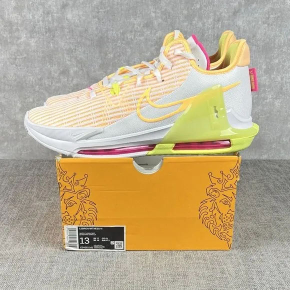 Nike Lebron Witness VI 6 Melon Easter Basketball Shoes CZ4052-101 Men's Size 13