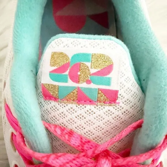 NIKE | Lunarglide  4 Teal Gold White Hot Pink Speckled Sneakers Shoes | Size 11