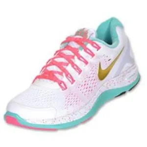 NIKE | Lunarglide  4 Teal Gold White Hot Pink Speckled Sneakers Shoes | Size 11