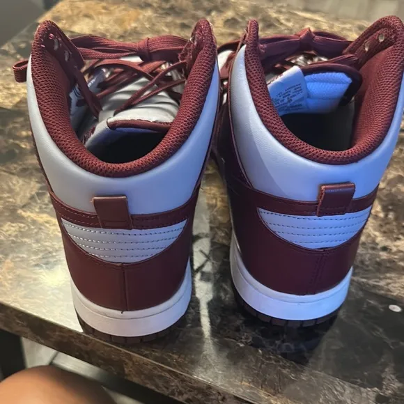 Nike Men's dunk high Maroon and Gray High-Top Sneakers