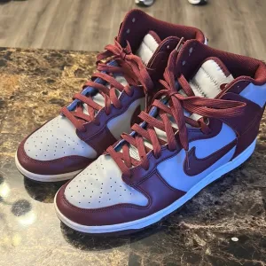 Nike Men's dunk high Maroon and Gray High-Top Sneakers