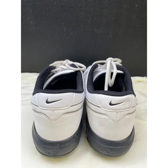 Nike Mens Leather Golf Shoes White Black Size 10.5 SKU 6444