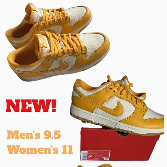Nike Men's Yellow and White Sneakers