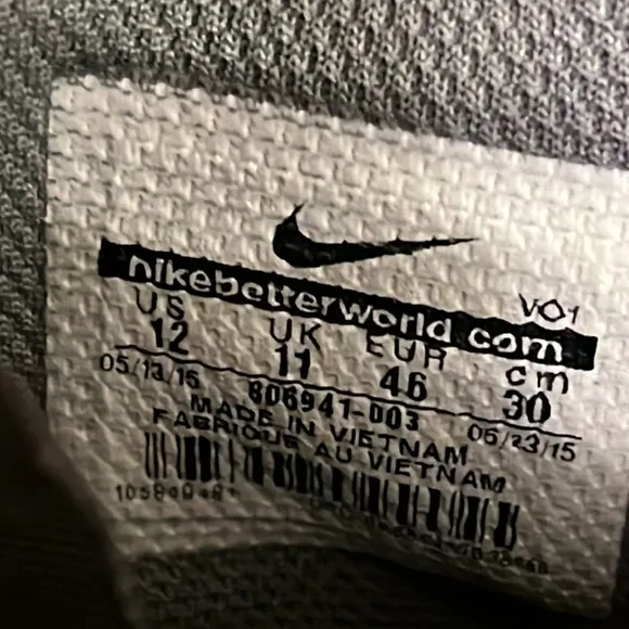 NIKE Prime Hype DF II Men's Basketball Shoes Gray/Black Size 12