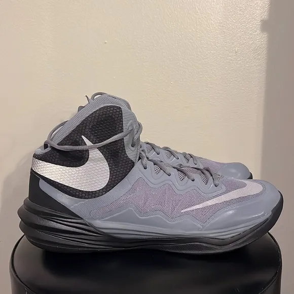 NIKE Prime Hype DF II Men's Basketball Shoes Gray/Black Size 12