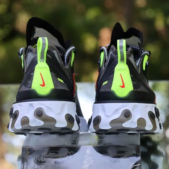Nike React Element 87 Olive Bright Crimsom