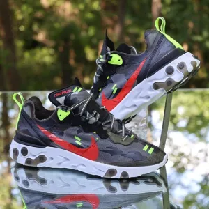 Nike React Element 87 Olive Bright Crimsom