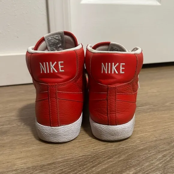 Nike Red High Top Blazers With White Accents, Lightly Used, Mens Size 10