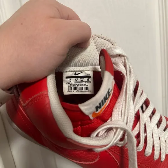 Nike Red High Top Blazers With White Accents, Lightly Used, Mens Size 10