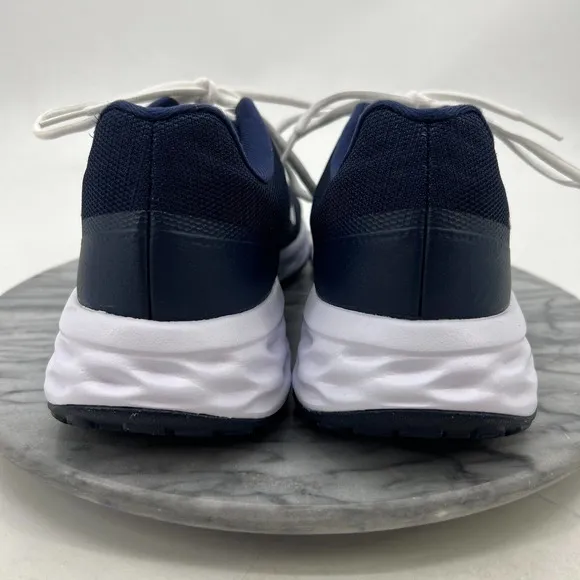 Nike Revolution 6 Running Shoes Mens 11 Navy Blue Road Training DC3728-401
