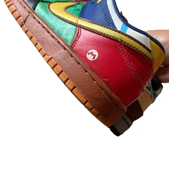 Nike SB Dunk Low Custom Men's 8 What the Super Mario‎ Sneakers Shoes No Box ✅