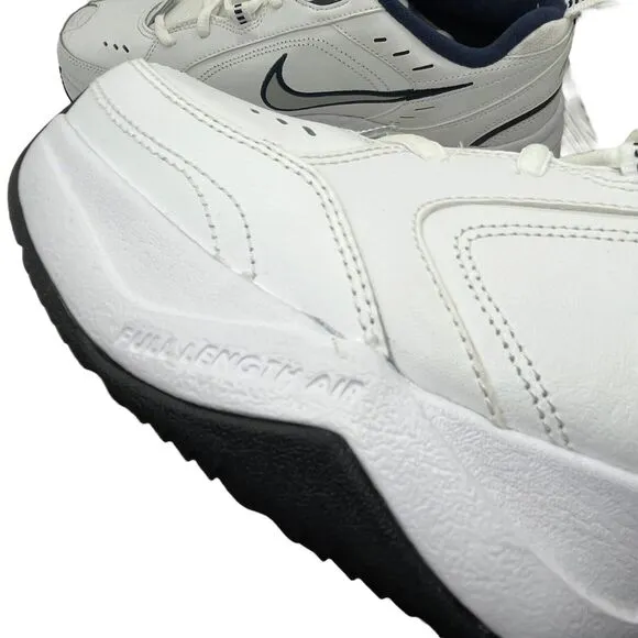 Nike Sneakers Air Monarch IV Mens Athletic Shoes Size 9 White Navy Silver NEW