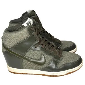 Nike Sneakers Womens Size 8 Dunky Sky Hi Shoes Booties Green Wedge