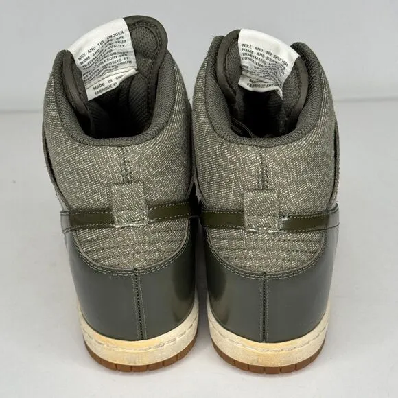 Nike Sneakers Womens Size 8 Dunky Sky Hi Shoes Booties Green Wedge