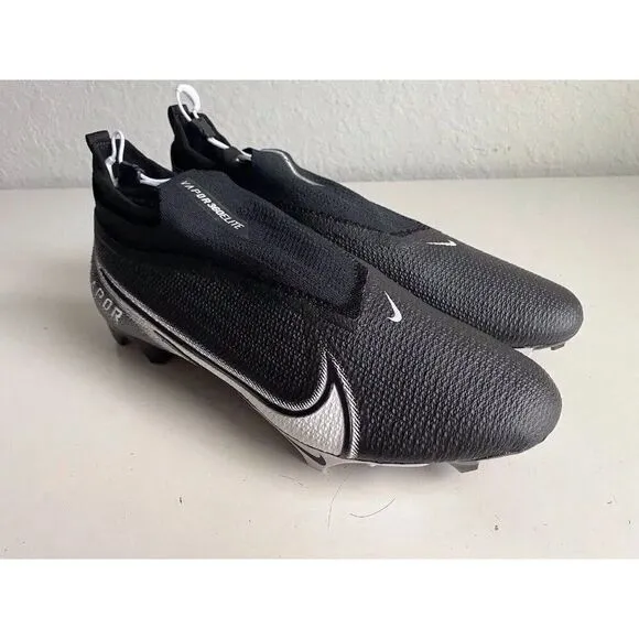 Nike Vapor Edge Elite 360 Flyknit Black Football Cleats CV6317-001 Men’s Sz 15 W