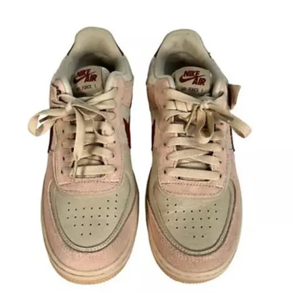 Nike Womens Air Force 1 Shadow Running Shoes Multicolor DZ4705-200 Leather 7M