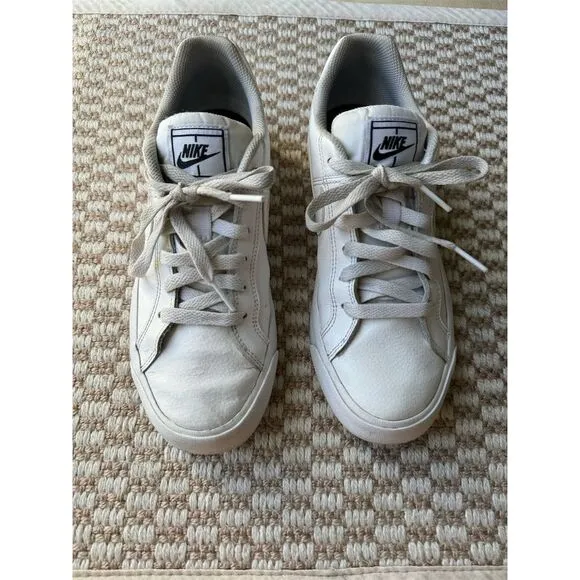 Nike Women's Court Royale White Leather Sneakers Casual Shoes 8
