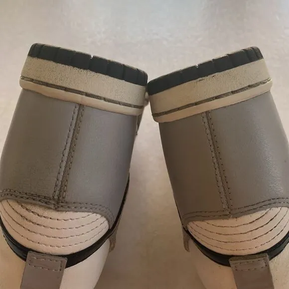 NIKE Women’s Dunk Sky High Hidden Wedge Gray White Leather Shoes # 528899-011  5