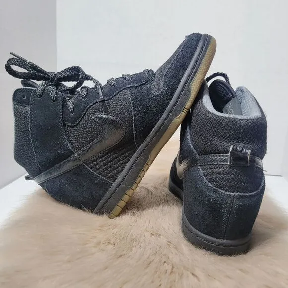 Nike Dunk Sky Hi Essential Hidden Wedge Black Women’s  644877-006 Sneaker Shoes