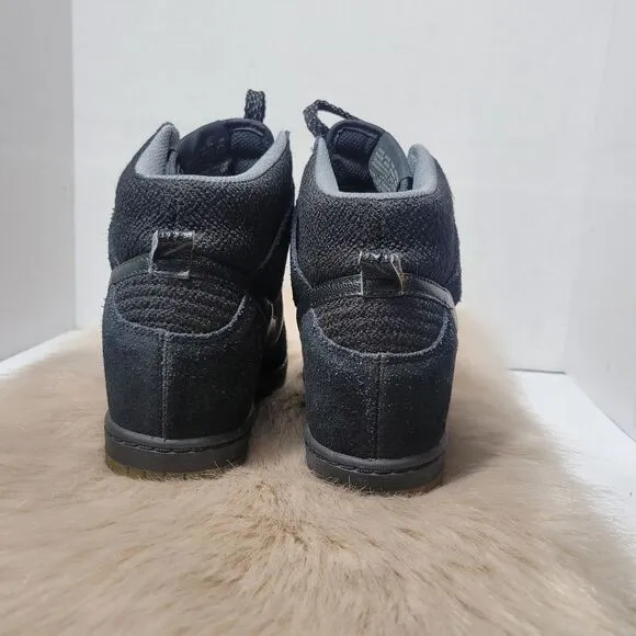 Nike Dunk Sky Hi Essential Hidden Wedge Black Women’s  644877-006 Sneaker Shoes